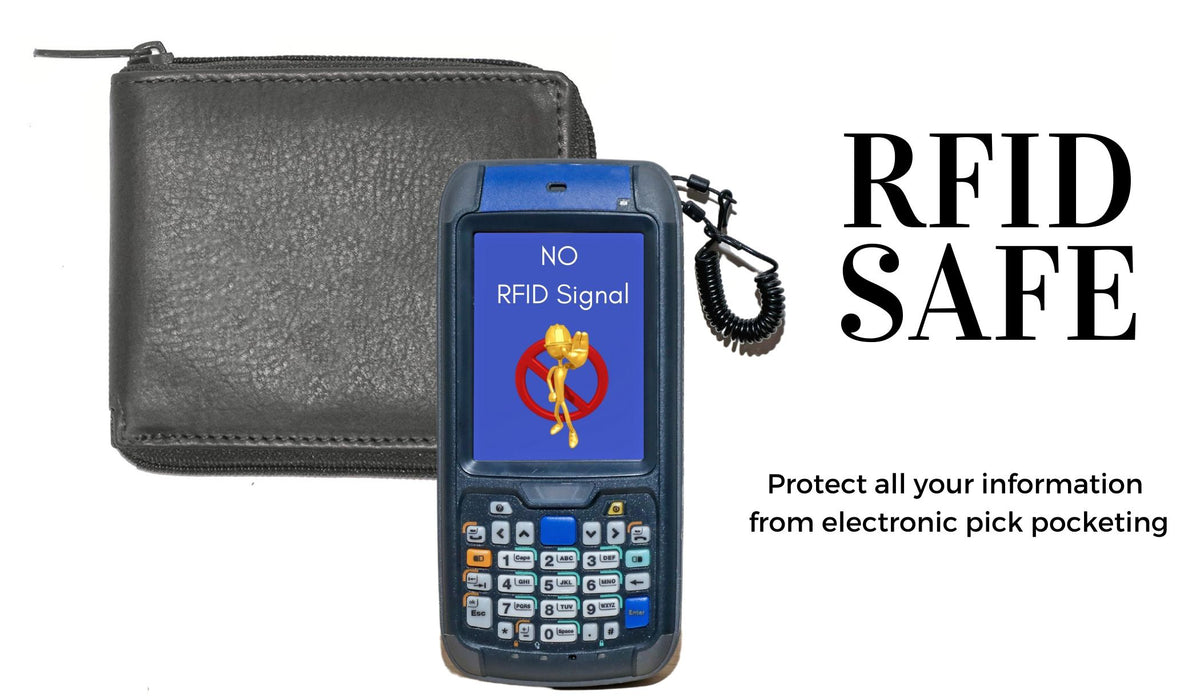 Bullz®  RFID Zipper Mens Wallet RF5104