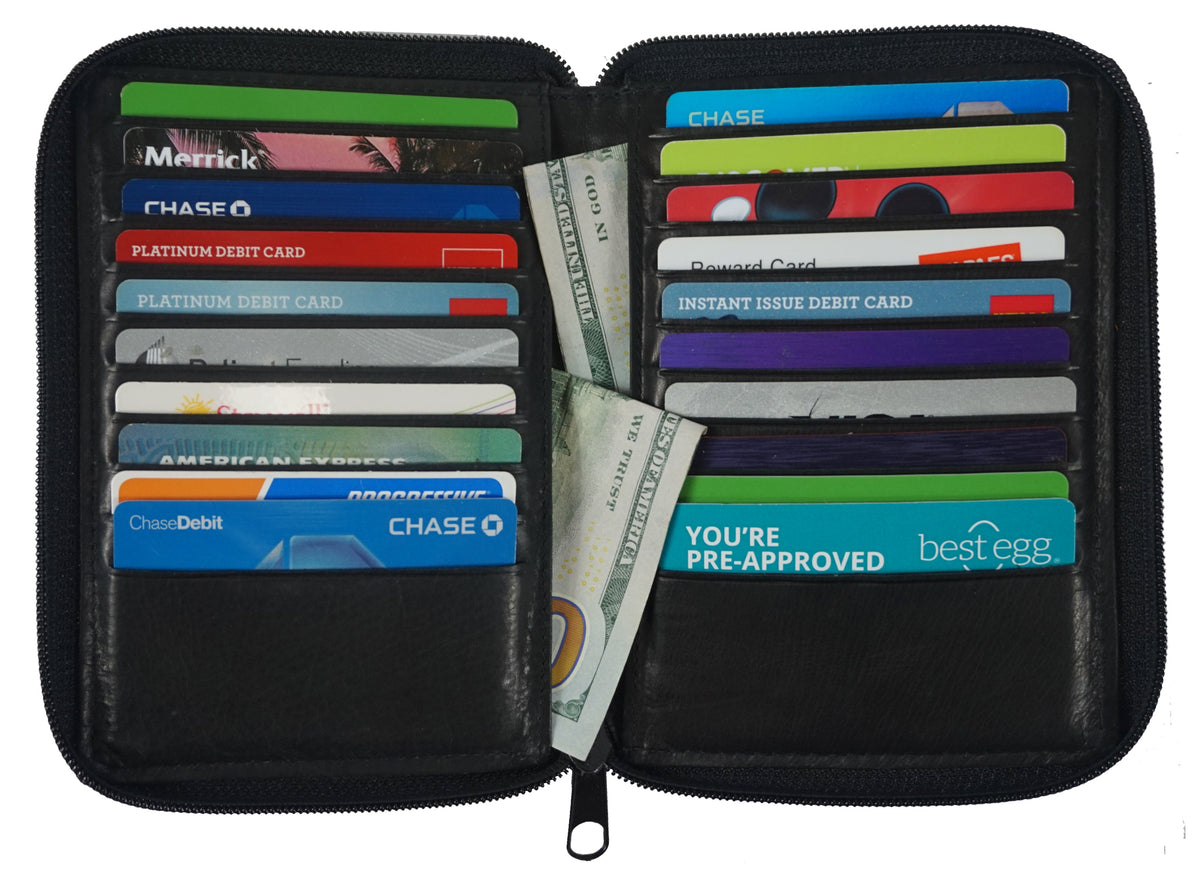 Bullz®  Zip around RFID long credit card holder TXB-RF148