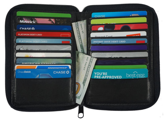 Bullz®  Zip around RFID long credit card holder TXB-RF148