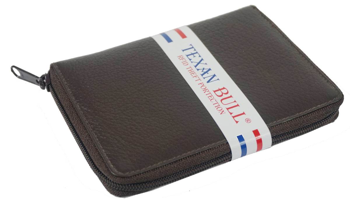 Bullz®  Zip around RFID long credit card holder TXB-RF148