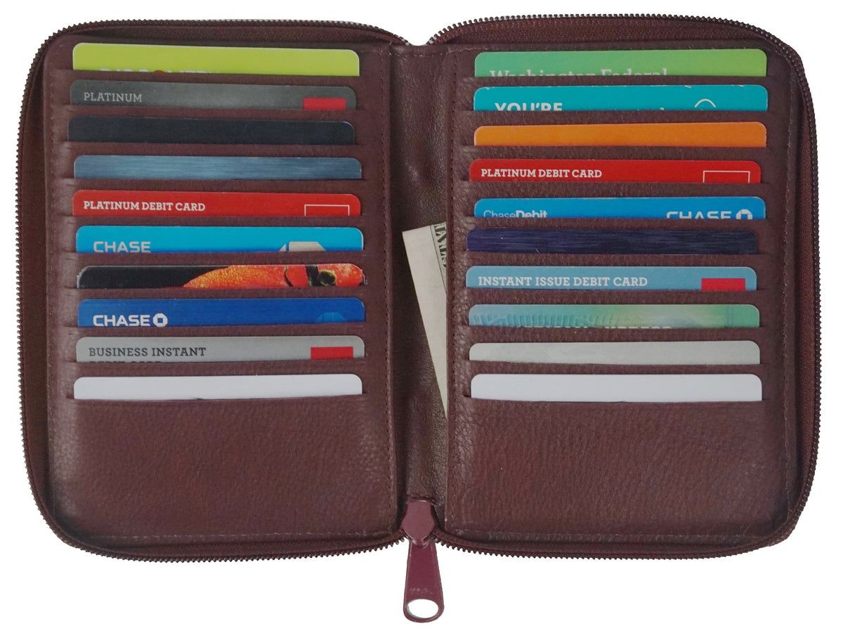 Bullz®  Zip around RFID long credit card holder TXB-RF148