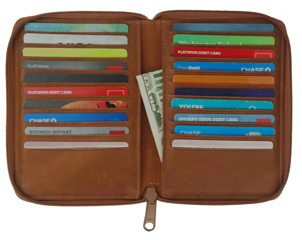 Bullz®  Zip around RFID long credit card holder TXB-RF148